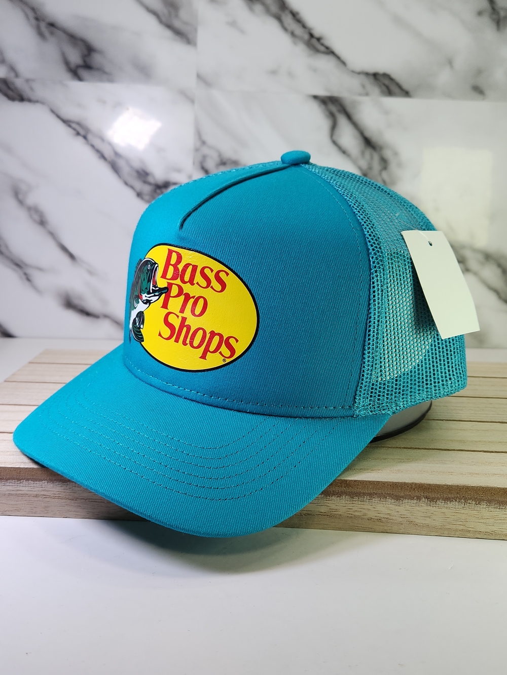 Bass Pro Shops Red Mesh Trucker Hat. Adjustable Teal Mesh New